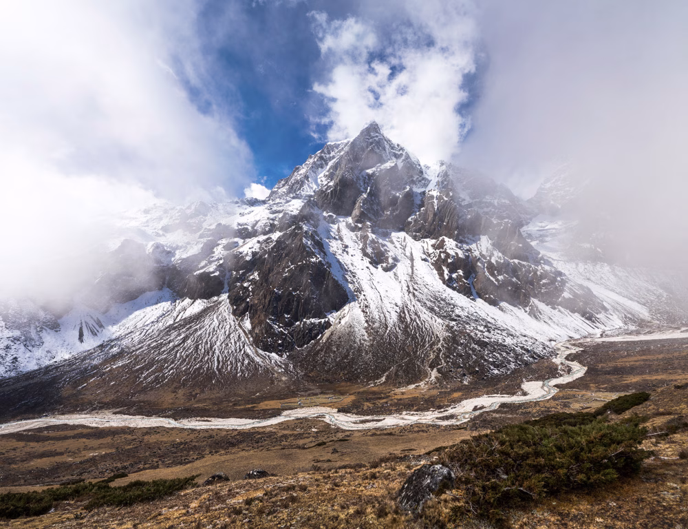 Mountain looks like it has just appeared magically