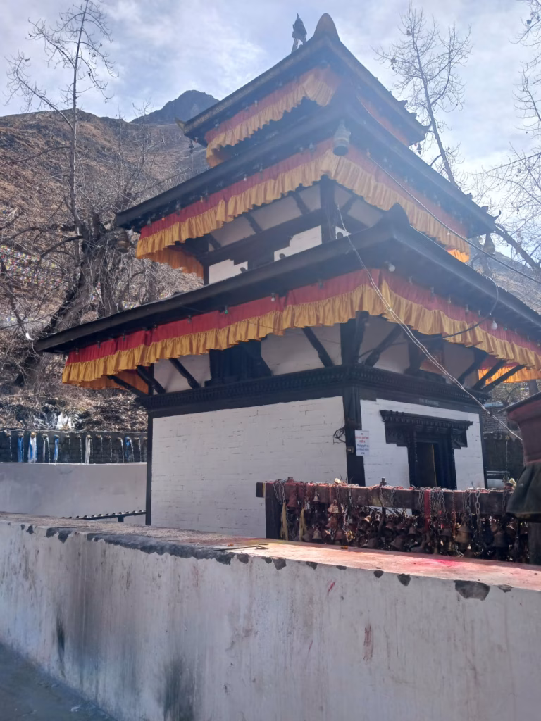 Muktinath temple presnet amidst mountains